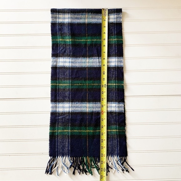 Acrylic Plaid Scarf V. FRAAS The Scarf Source German Blue and Green Soft - Picture 10 of 10